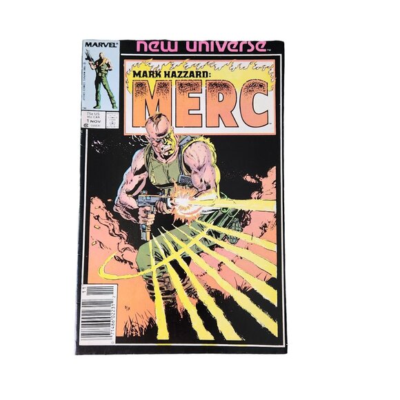 Marvel Mark Hazzard Merc #1 1986 Comic Book Collector Bagged Boarded - Picture 1 of 2
